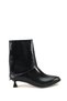 Mira Vera Women's Heeled Boots 0012603 Black Wrinkled Patent Leather - 5