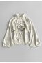 White Qipao Embroidery Detailed Long Sleeve Blouse - 2