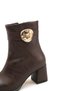 Alya Lila Women's Pointed Toe Heeled Boots 0012019 Brown Skin - 2