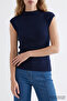 High Collar Sleeveless Regular Knitwear Blouse - 4