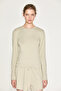 Dari women's soft and flexible fabric round neck body-fitting long sleeve khaki t-shirt - 2