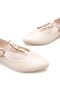 Rhea Amara Women's Ballerinas 0012801 Beige Wrinkled Patent Leather - 2