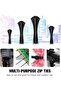 Cable Zip Ties (400 Pack) – Black Assorted Sizes 12+8+6+4 Inch, Self-Locking Nylon Wire Ties - 7