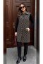 Patterned Steel Knitted Long Knitwear Women's Vest Coat