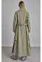 High Collar Belted Long Women's Trench Coat |   Mkw3811573-1 - 5