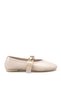 Larissa Gala Women's Ballerinas 0012602 Beige Wrinkled Patent Leather - 5