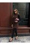 Patterned Steel Knitted Long Knitwear Women's Vest Coat - 2