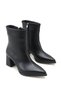 Stella Nina Women's Pointed Toe Heeled Boots 0012020 Black Skin