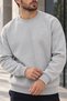 Men's 2-Pack Crew Neck Basic Casual Sweatshirt - Gray Melange & Brown - 3
