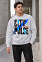 Men's City Pulse Written Crew Neck Casual Regular Fit Sweatshirt