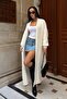 Women's Ecru Ultra Soft Relaxed Knitwear Cardigan - 4