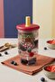 710 ml Borosilicate Glass Detox Water Bottle with Straw and Leak-Proof Fruit Container - 3