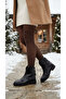 Women's Leather Look Zippered Short Heel Casual Boots - 6