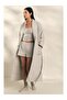 Organic Cotton Quilted Shawl Collar Women's Bathrobe Dressing Gown - 2