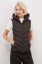 Scuba Fabric Garnished Hooded Inflatable Vest