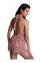 Beach Walk Teddy Jumpsuit, Deep Neckline, Gold Detail, Elegant Design - 3