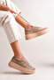 Women's Mink Suede Thick Soled Sneaker - 2