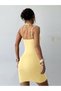 Rochie mini, galben - 4