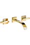 Berraco Wall Mounted Sink Mixer Tap with Dual Handles, Matte Brass