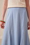 Flared skirt with ruffles