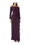 Chanda Off-Shoulder Maxi Women's Dress Dark Purple