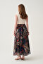 Flared skirt with ruffles - 4