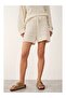 Organic Cotton Blend Textured Knitwear Women's Shorts - 3