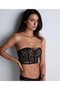 Love Soul Lace Bustier Floral Patterned Transparent Effect Bustier with Removable Straps - 2