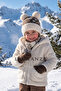 Ribbed Bow Detail Beret for Girls 4-8 Years Old - 3