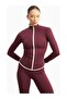 Base Contrast Trim Zip up Jacket Women's Jacket with Stylish Contrast Detail