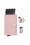 Rfid Aluminum Leather Pop-Up Unisex Card Holder Wallet