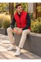Men's Stand Collar Zippered Quilted Puffer Vest - 3