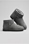 Furry Warm Water-Repellent Women's Winter Daily Use Short Mini Thin Sole Boots Smoked - 3