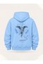Unisex Women's and Men's Unbroken Above All Design Text Printed Oversize 3 Thread Hooded Sweatshirt - 5