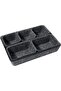8-Pack Felt Drawer Storage Tray, Desk Felt Small Square Storage Box, Space Saving (Dark Gray)
