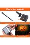 (eb371)Halloween Solar Pumpkin Pathway Lights, LED Pumpkin Face Ground Stake Lamp, Waterproof Outdoor Garden Yard Lawn Decor Light for Halloween Party Decoration - 6
