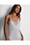Midnight Whisper Satin Lace Nightgown with Deep Back Cutout, Stylish and Comfortable Design - 4