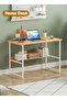 Computer Desk with Shelf, Sturdy Steel Office Table & Gaming Desk, Rounded Corner Design, Scratch Resistant Waterproof Top - 5