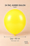 Hbk Latex Yellow Balloon 24 Inch 60 cm 3 Pieces, Large Size Yellow Birthday Engagement Wedding Party Balloon - 2