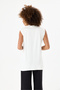 Women's Cream Half Turtleneck Zero Sleeve Short Undergarment - 5