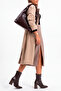 Women's Large Volume Single Handle Soft Form Casual Shoulder Bag Zeray Brown - 4