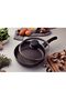 Paris Aluminum Straight Frying Pan with Interior and Exterior Starflon Max Lead Nonstick Coating with a Glass Lid, 24 cm 2,0 L - 2