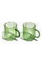 Wave Borosilicate Glass Mug Set