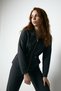 Women's Hooded Striped Modal Fabric Sports Top and Bottom Sweatshirt Tracksuit Set Navy Blue - 5