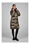 Quilted Coat Selection 8025 Luxury Long Hooded Women's Coat - 3