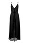 Beach Walk Long Dress with Crossed Back Detail and Gold Accessories