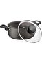 Paris Aluminum Casserole with Interior and Exterior Starflon Max Lead Nonstick Coating with a Glass Lid, 20 cm 2,9 L - 3