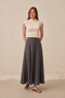 Flared skirt with ruffles - 3
