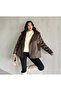 Brown Laminated Buttoned Leather Coat - 2