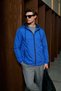 Men's Casual S.Blue Hooded Raincoat & Windbreaker with Zipper Pockets - 6